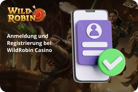 Die mobile Benutzeroberfläche des Wild Robin Casinos mit Online-Slot-Spielen