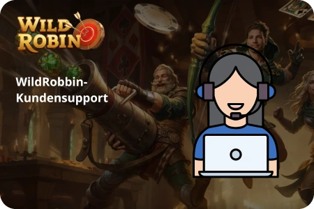 Startseite des Wild Robin Casinos mit Willkommensbonus-Aktion